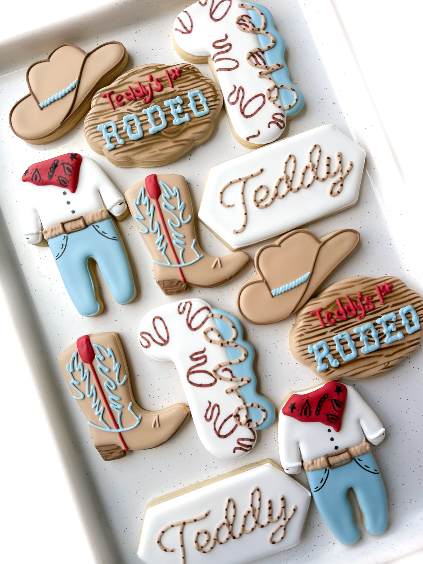 first rodeo cookies cowgirl cowboy birthday