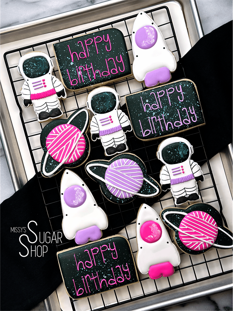 Out of this World Birthday (1 dozen) Decorated Cookies