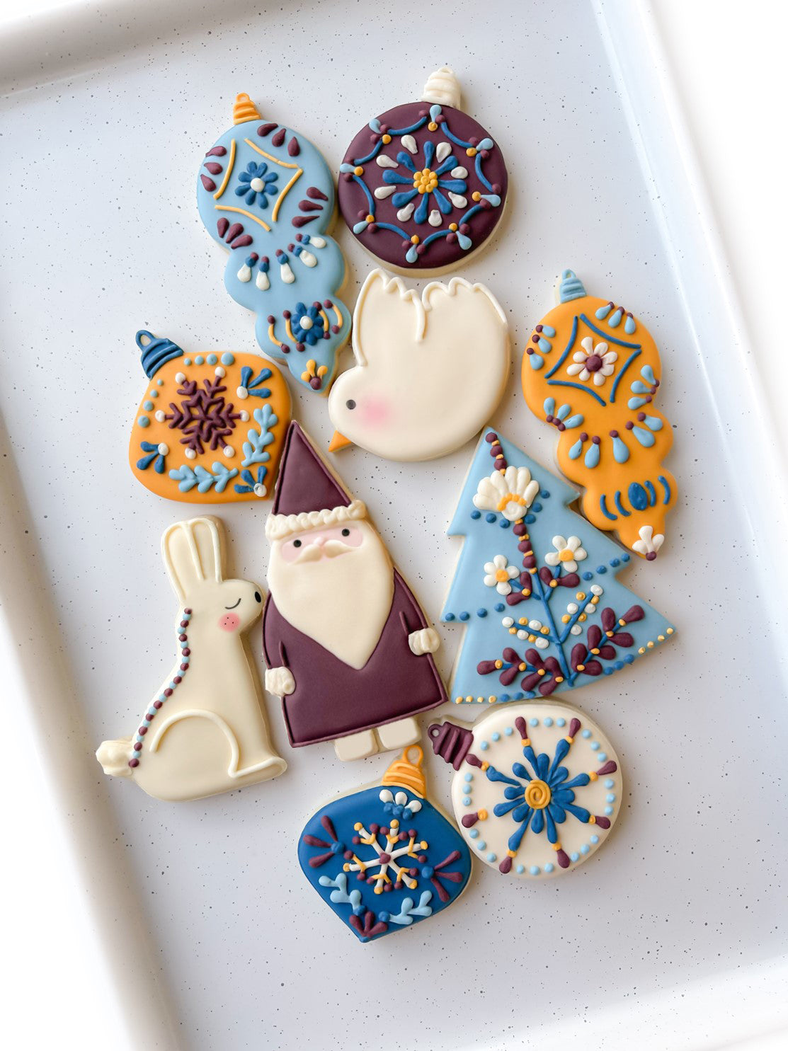 scandinavian christmas, bear, heart, bird, bunny, ornament