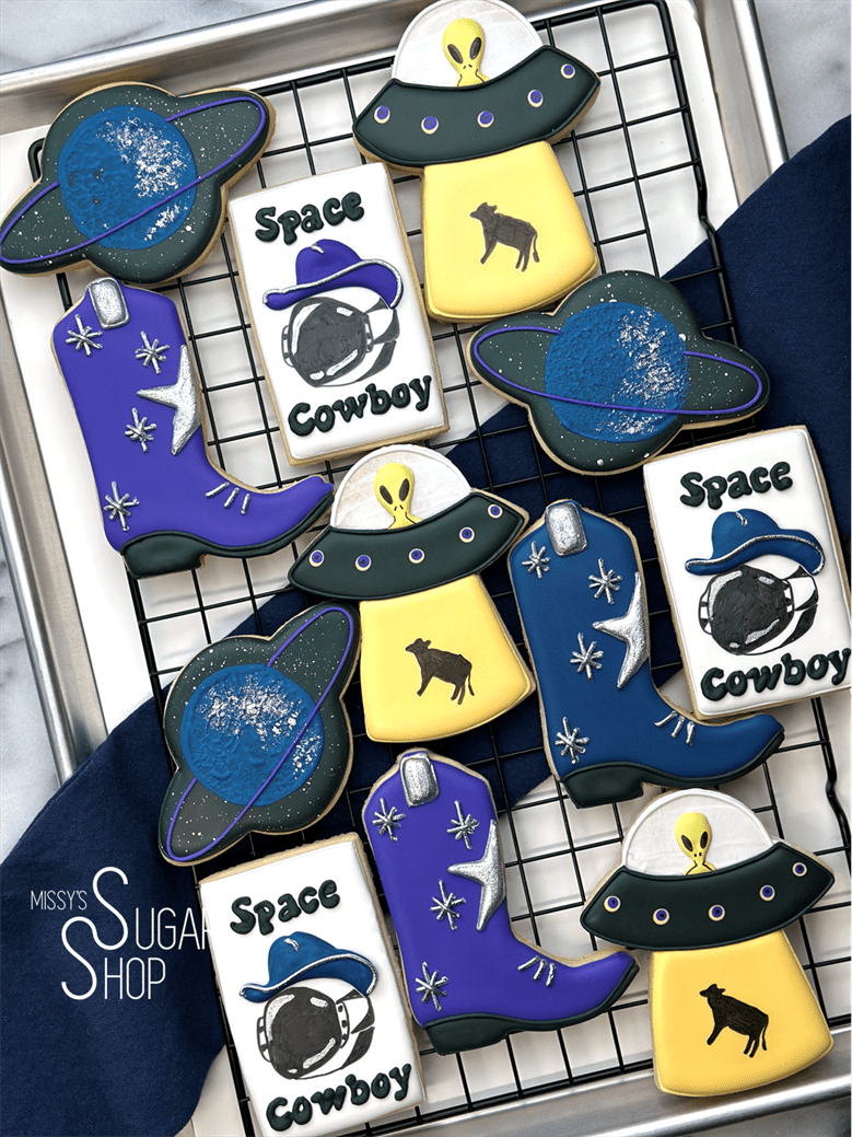 Space Cowboy (1 dozen) Decorated Cookies