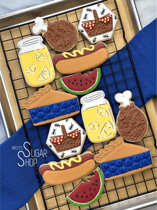 Summer Picnic (1 dozen) Decorated Cookies