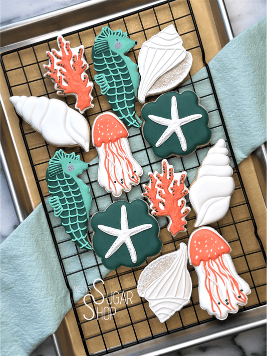 Sealife (1 dozen) Decorated Cookies