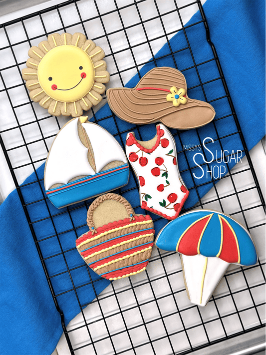 Fun in the Sun Day at the Beach (1 dozen) Decorated Cookies