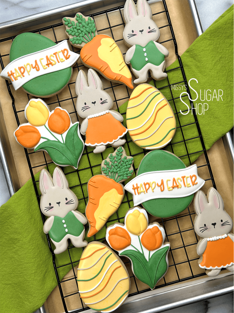 Happy Easter Treats (1 dozen) Decorated Cookies