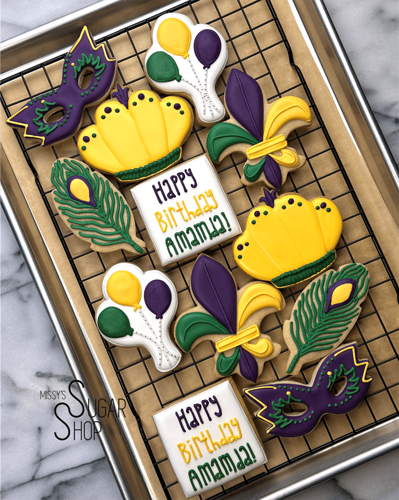 Mardi Gras Birthday Celebration (1 dozen)