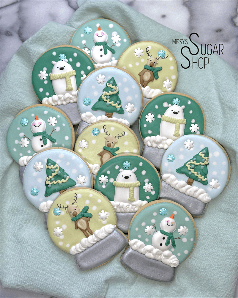 Winter Wonderland Snow Globes (1 dozen) Decorated Cookies