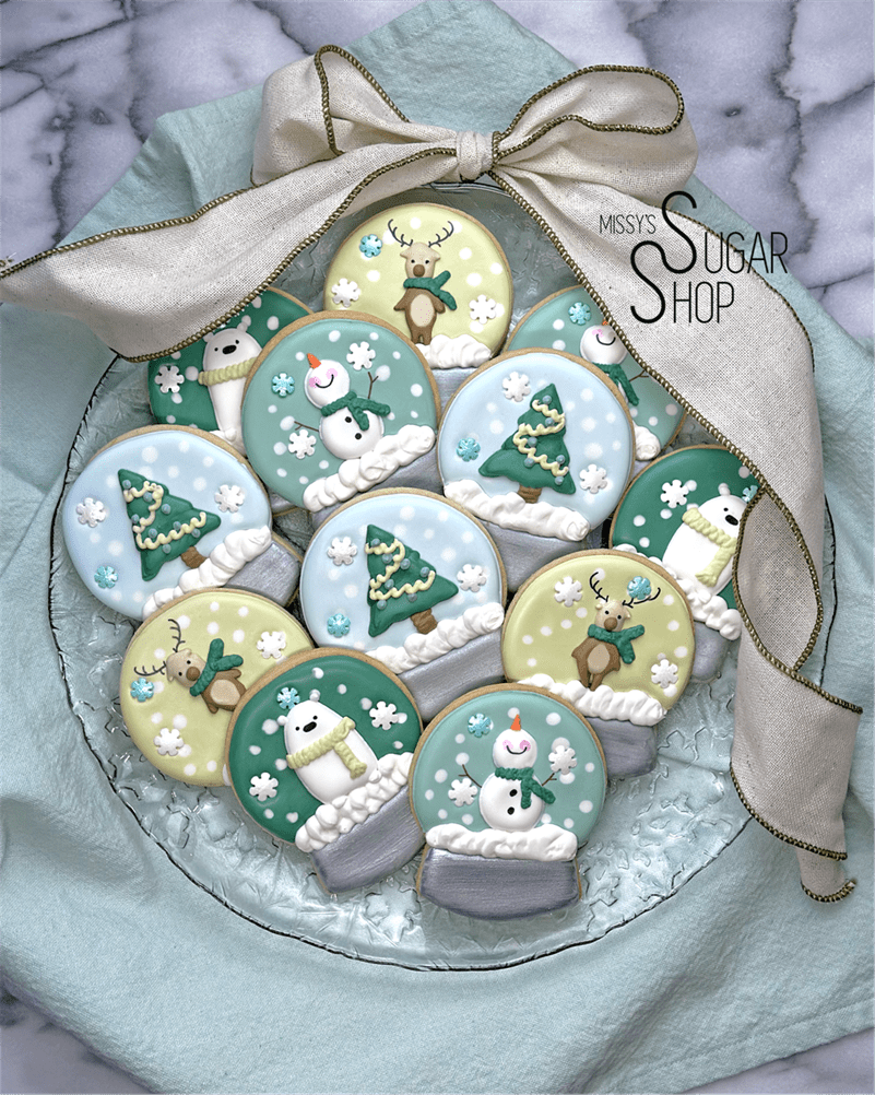 Winter Wonderland Snow Globes (1 dozen) Decorated Cookies