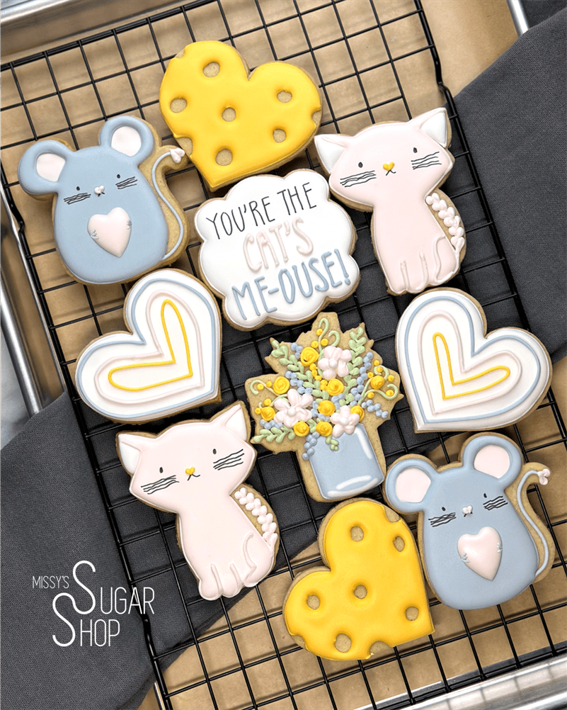 You're the Cat's Me-ouse (1 dozen) Decorated Cookies