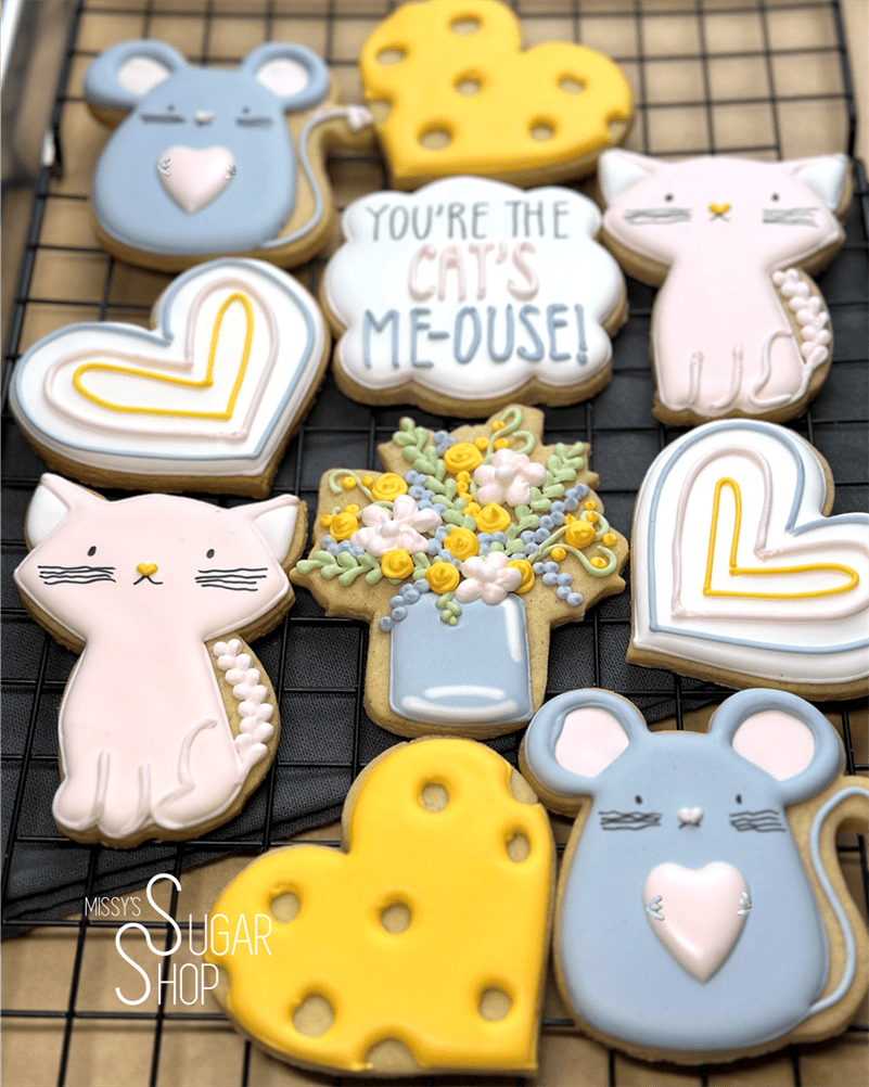 You're the Cat's Me-ouse (1 dozen) Decorated Cookies