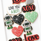 Love You a Bot robot valentine decorated cookies