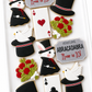 Abracadabra birthday, magic show, rabbit in hat, magician's bouquet, ace of spades, ace of hearts, dove in magician's hat, bunny magician, ace of clubs, ace of diamonds