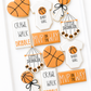 basketball, onesie, little dribbler, crib mobile, rattle, mvp, nba finals decorated cookies baby shower basketball cookies