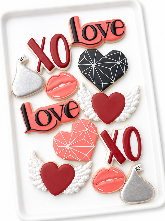 You Make My Heart Soar decorated valentine cookies