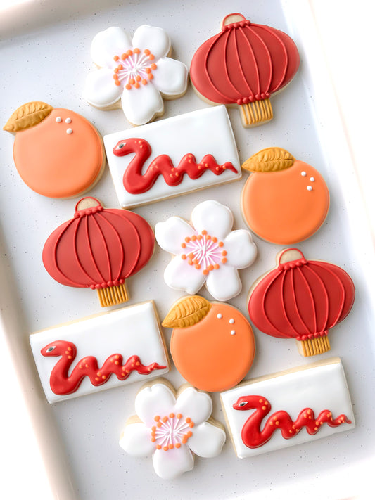 2025 year of the snake lunar new year chinese new year cookies