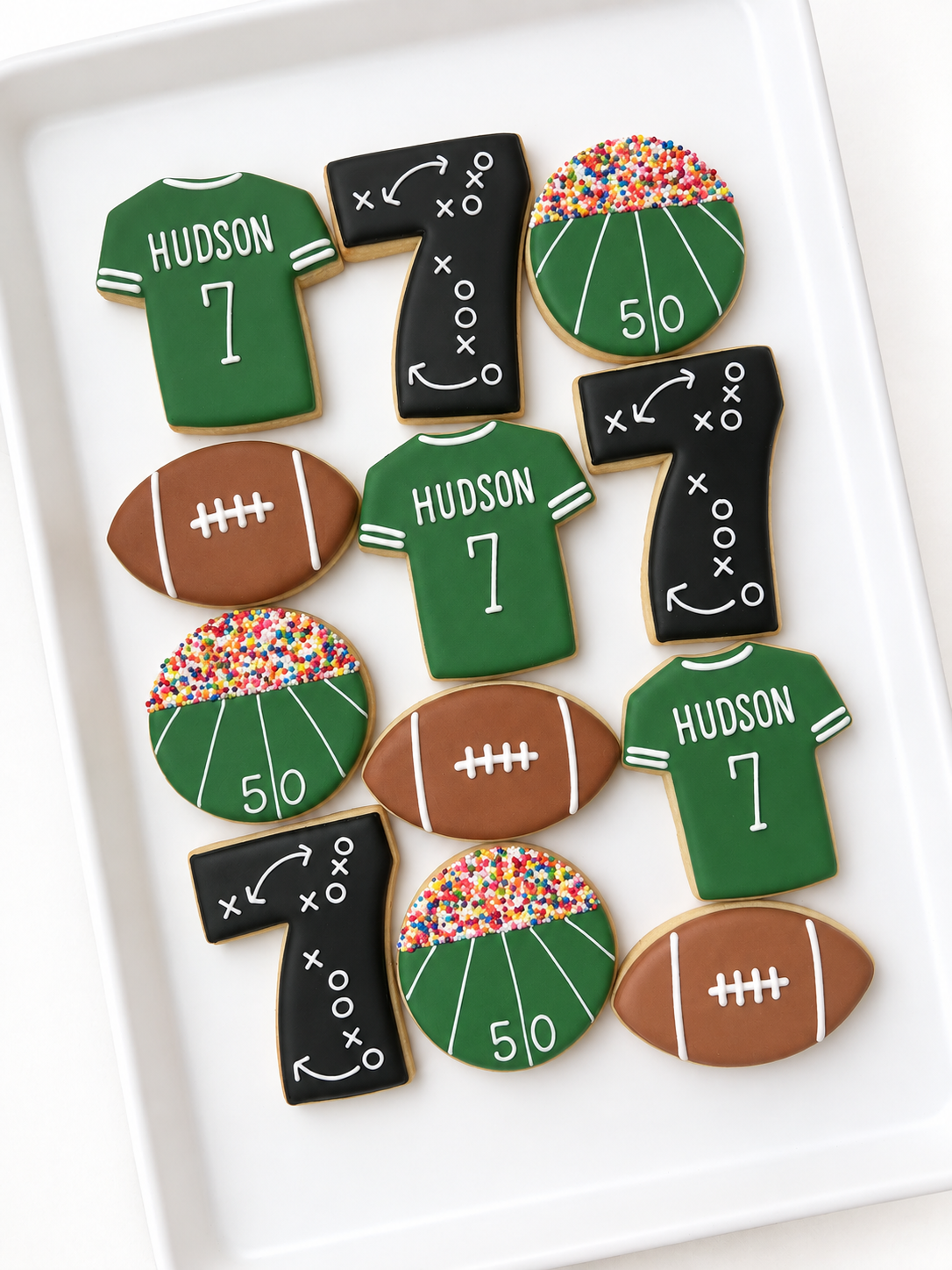 football birthday cookies