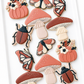 mushrooms, butterfly, moth, pumpkins, creepy crawly, slug, tarantula, toadstools, snake, halloween decorated cookies, beetle