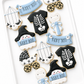 baby boo, little boo, skeleton onesie, mummy rattle, spider stroller, crib mobile, halloween baby shower cookies, halloween cookies