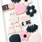 hey boo, ghost with flowers, candy apple pumpkin, ghosts holding hands, tiny cute ghosts, halloween cookies decorated halloween cookies