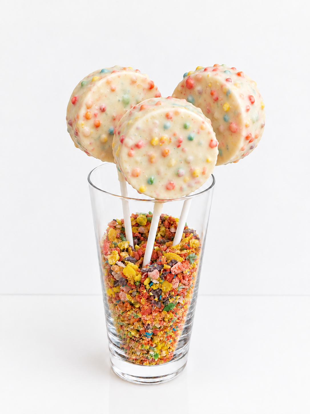 fruity pebbles orange cake pops
