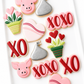 hogs and kisses valentine day custom decorated heart cookies