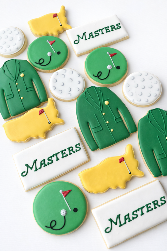 master golf tournament decorated cookies