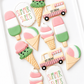 popsicles, ice cream cones, summer sweets, ice cream birthday cookies, fun in the sun cookies, ice cream truck, snow cone