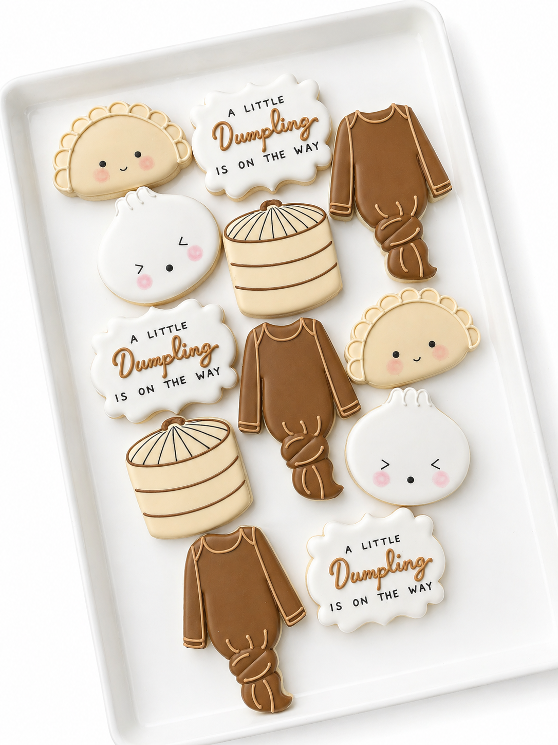Lil dumpling cookies, dumpling birthday cookies, chopsticks and dumpling birthday cookies, lil dumpling baby shower