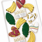 bananas for you, banana, banana leaf, heart, valentines decorated cookies