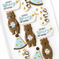 beary first birthday cookies part hat bear number one first birthday cookies