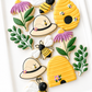 beekeeper hat bumble bee leaf coneflower honeycomb beehive decorated custom birthday cookies