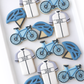 bicycle, bike helmet, bike jersey, bike birthday cookies