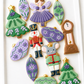 sugar plum fairy, grandfather clock, rat king, nutcracker soldier, christmas tree, rocking horse nutcracker ballet decorated cookies