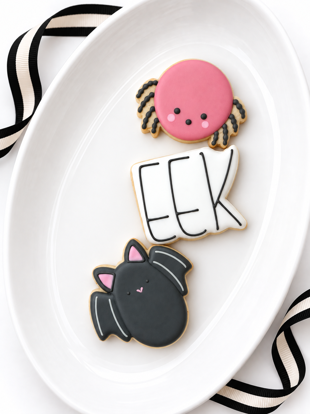 cute halloween mini sugar cookies bat eek and spider