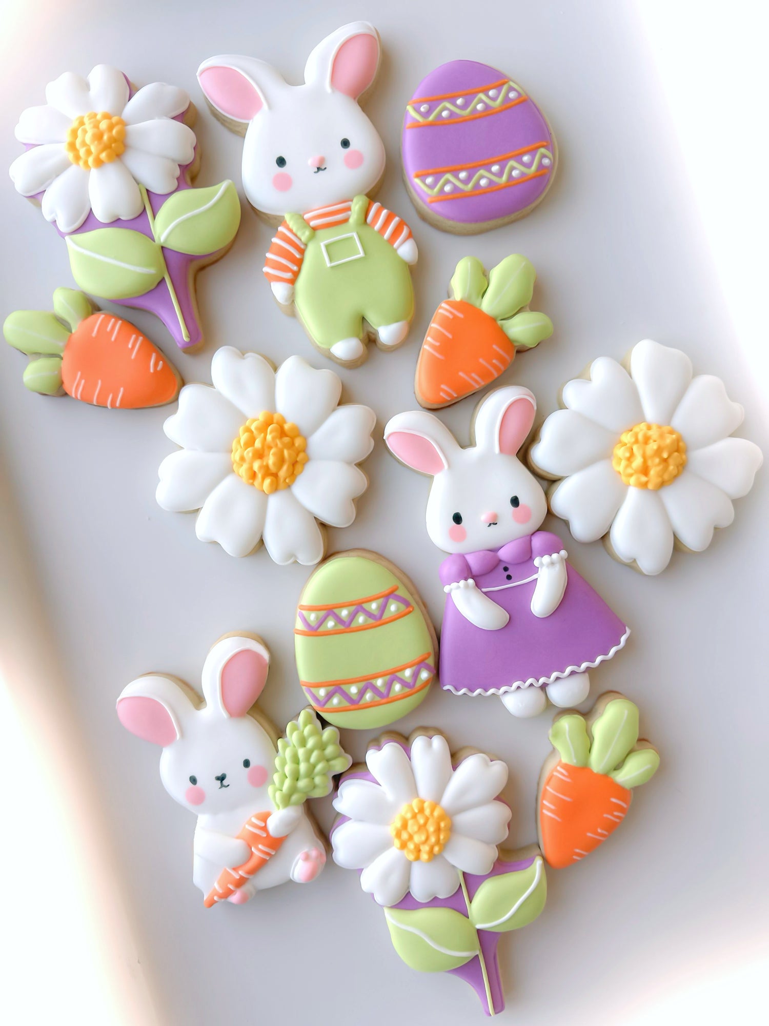 easter bunny carrot, easter bunny cookies, tulip cookies, happy easter cookies, easter bunny boy and girl cookies