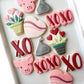 hogs and kisses valentine day custom decorated heart cookies