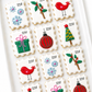 holiday christmas postage stamps deocrated cookies holiday greeting sugar cookies