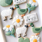 ewe, duck, daisy, ducking love ewe, hearts and flowers, i ducking love ewe valentine cookies