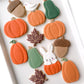 pumpkin patch  bird and bunny decorated cookies