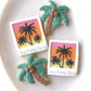 starfish, conch shell, sand dollar, happy birthday cookies, tropical vacation birthday cookies, polaroid tropical vacation photo, swimsuit cookies