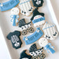 baby boo, little boo, skeleton onesie, mummy rattle, spider stroller, crib mobile, halloween baby shower cookies, halloween cookies