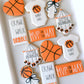 basketball, onesie, little dribbler, crib mobile, rattle, mvp, nba finals decorated cookies baby shower basketball cookies