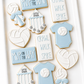 volleyball, onesie, little spiker, crib mobile, rattle, mvp baby shower cookies