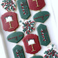 merry me, mistletoe, christmas wreath, engagement ring, ornaments, christmas cookies