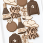miss to mrs western cowgirl engagement bridal shower decorated cookie champagne bottle diamond engagement ring, cowboy boot cowboy hat denim jacket