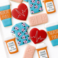nurse shirt, doctor coat, heart with heartbeat line, stethoscope, and thanks, nurse appreciation cookies, nurse fuel coffee