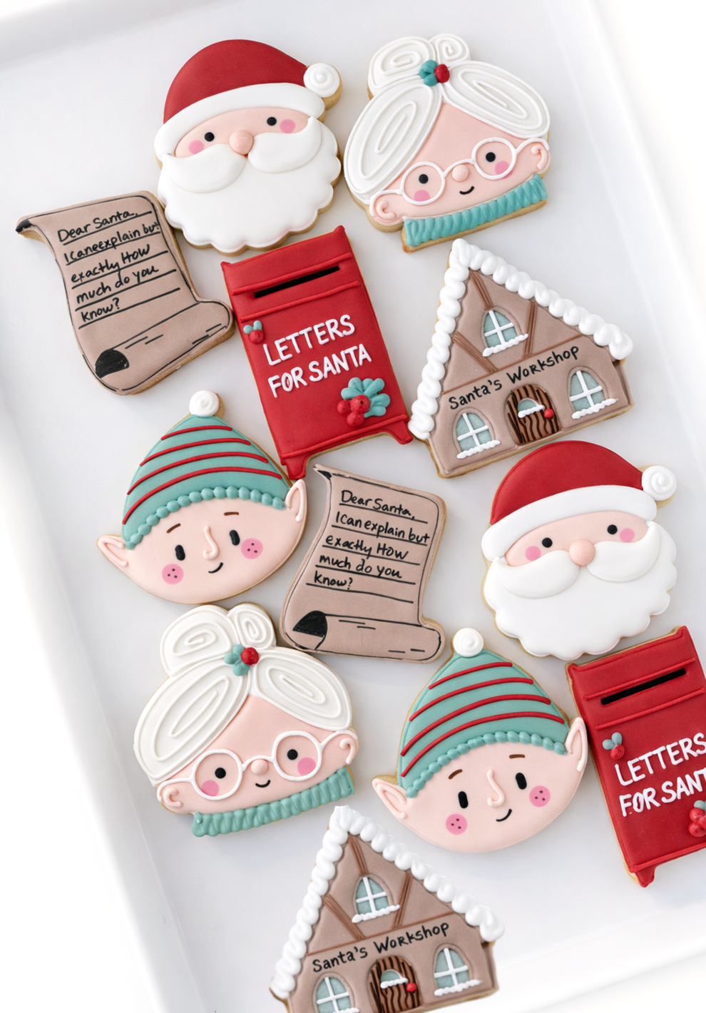 santa clause, mrs. claus, elf, dear santa letter, mailbox, santas workshop christmas cookies