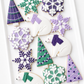 Polar bear with scarf, snowflake cookies christmas winter decorated cookies