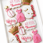Royal Princess Birthday  Decorated Cookies crown tiara princess dress princess wand fairy godmother decorated cookies