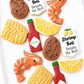 lobster, corn on the cob, lemon, potato, lobster boil, tabasco shrimp crawfish boil decorated cookies