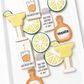 tequila, margarita, lime wedges, tequila shots, tequila birthday, birthday cookies decorated birthday cookies
